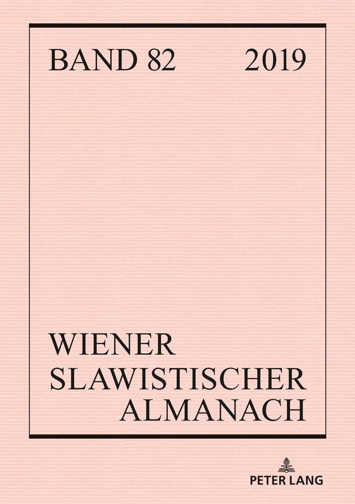 Titel: Wiener Slawistischer Almanach Band 82/2019