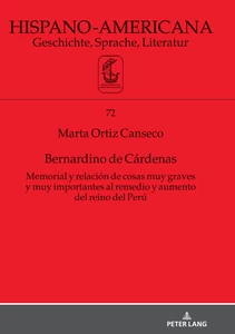 Titel: Bernardino de Cárdenas Memorial y relación de cosas muy graves y muy importantes al remedio y aumento del reino del Perú