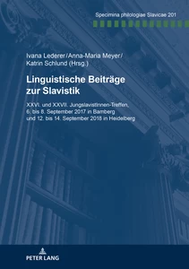 Title: Linguistische Beiträge zur Slavistik 