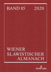 Title: Wiener Slawistischer Almanach Band 85/2020