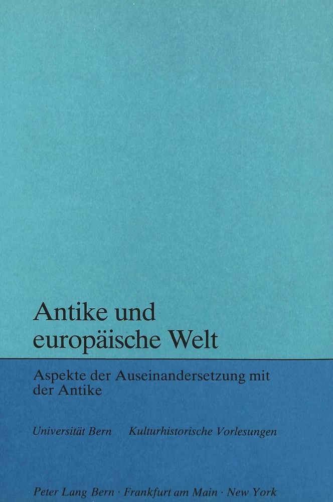 Title: Antike und europäische Welt