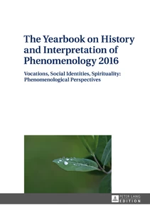 Title: The Yearbook on History and Interpretation of Phenomenology 2016