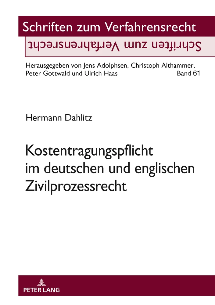 Titel: Kostentragungspflicht im deutschen und englischen Zivilprozessrecht