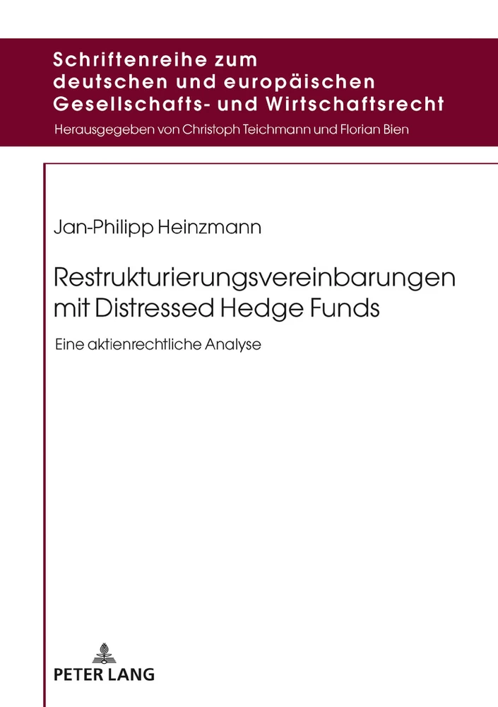 Titel: Restrukturierungsvereinbarungen mit Distressed Hedge Funds