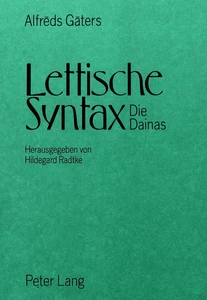 Title: Lettische Syntax