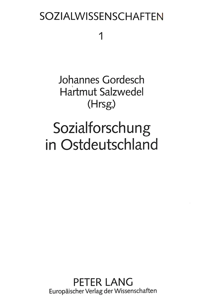 Title: Sozialforschung in Ostdeutschland