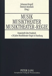 Title: Musik - Musiktheater - Musiktheater-Regie
