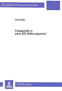 Title: Fiskalpolitik in einer EG-Währungsunion