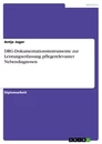 Title: DRG-Dokumentationsinstrumente zur Leistungserfassung pflegerelevanter Nebendiagnosen
