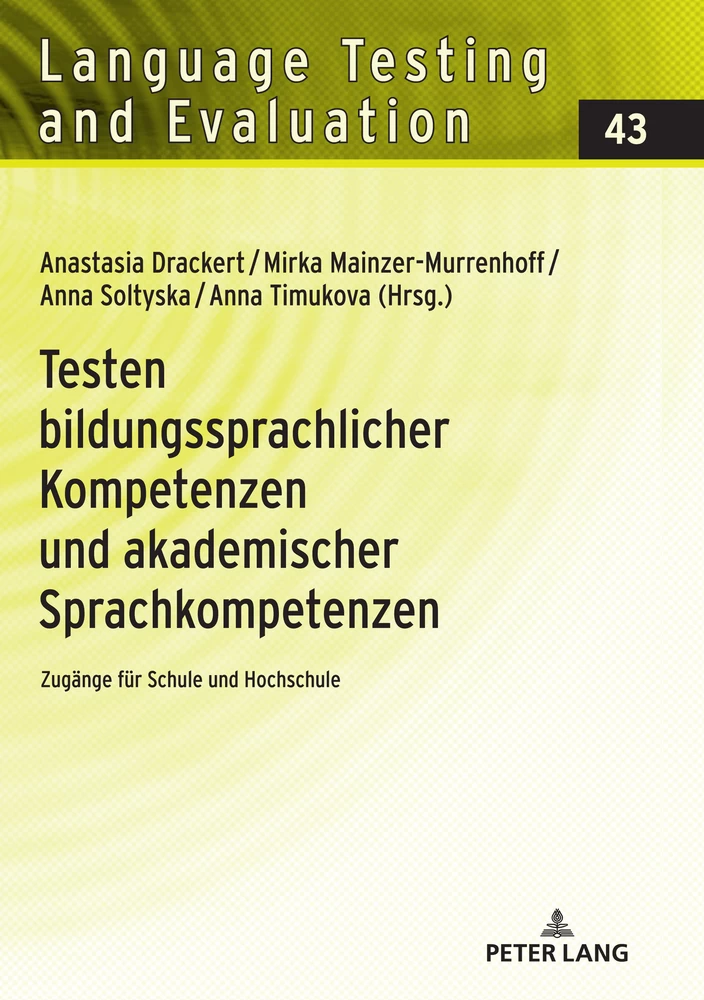 Titel: Testen bildungssprachlicher Kompetenzen und akademischer Sprachkompetenzen