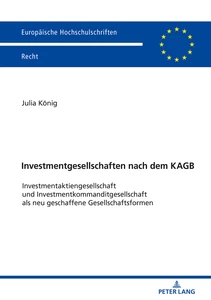 Title: Investmentgesellschaften nach dem KAGB