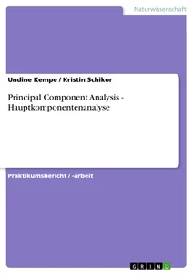 Title: Principal Component Analysis  -  Hauptkomponentenanalyse