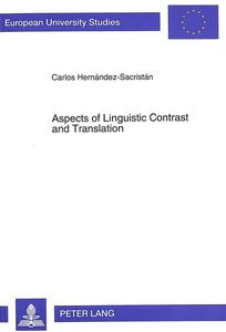 Title: Aspects of Linguistic Contrast and Translation