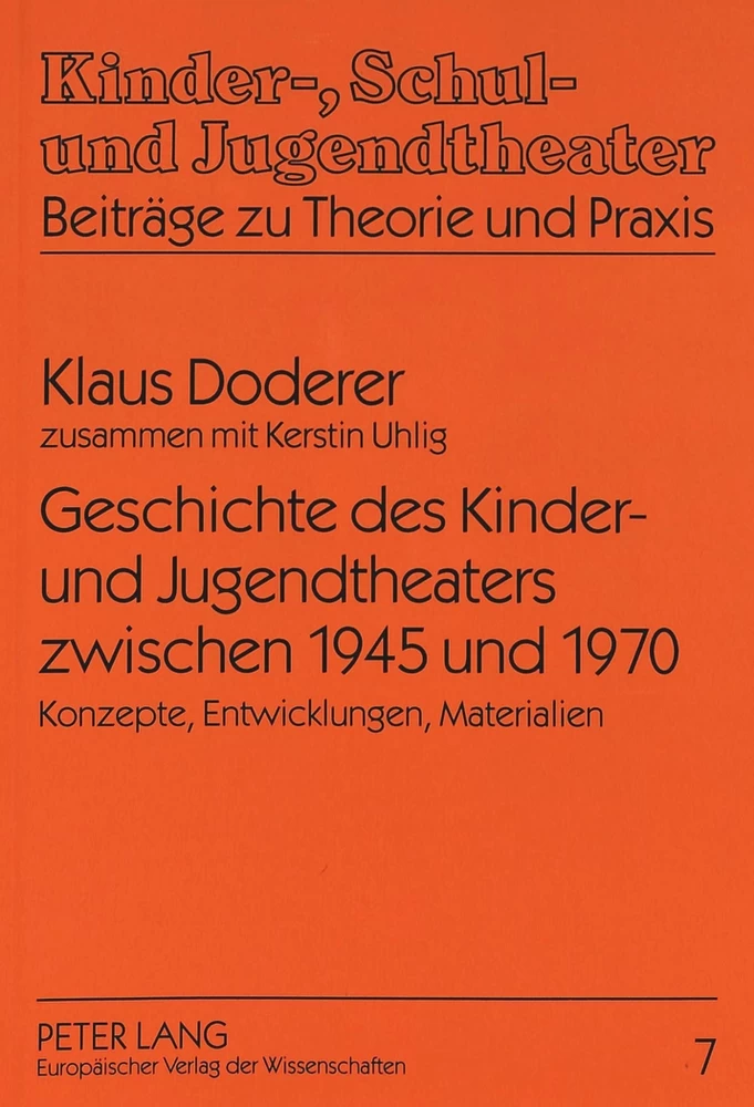 Titel: Geschichte des Kinder- und Jugendtheaters zwischen 1945 und 1970