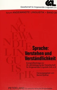 Title: Sprache: Verstehen und Verständlichkeit