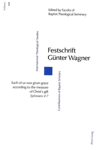 Title: Festschrift Günter Wagner