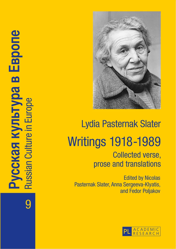 Title: Lydia Pasternak Slater: Writings 1918–1989
