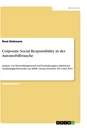 Titel: Corporate Social Responsibility in der Automobilbranche