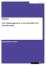 Title: Das Fallmanagement in der Altenhilfe. Ein Praxisbeispiel