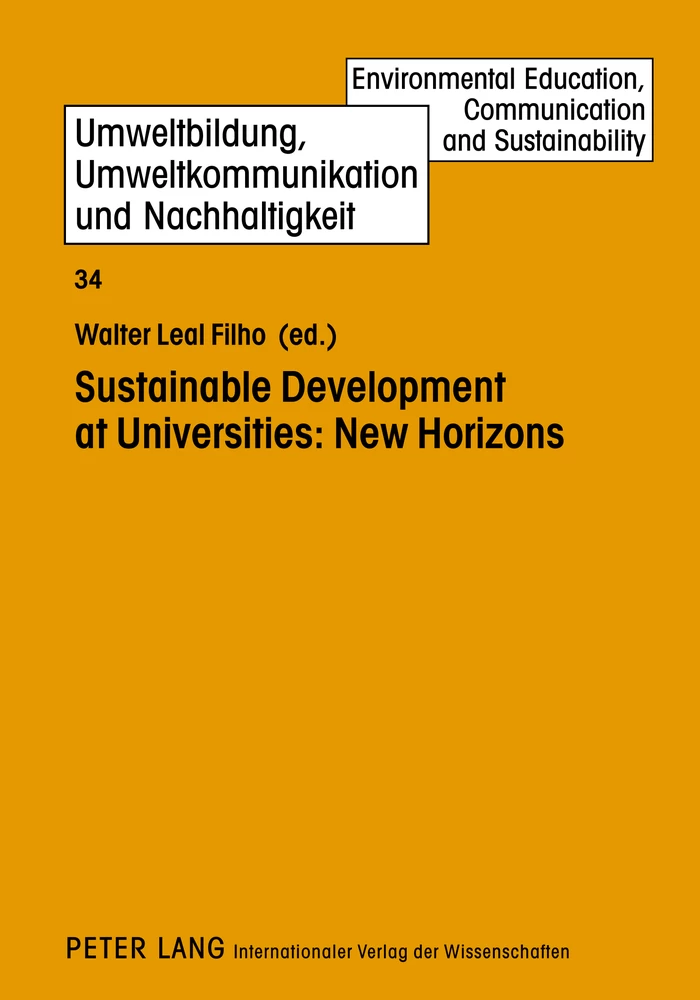 Title: Sustainable Development at Universities: New Horizons