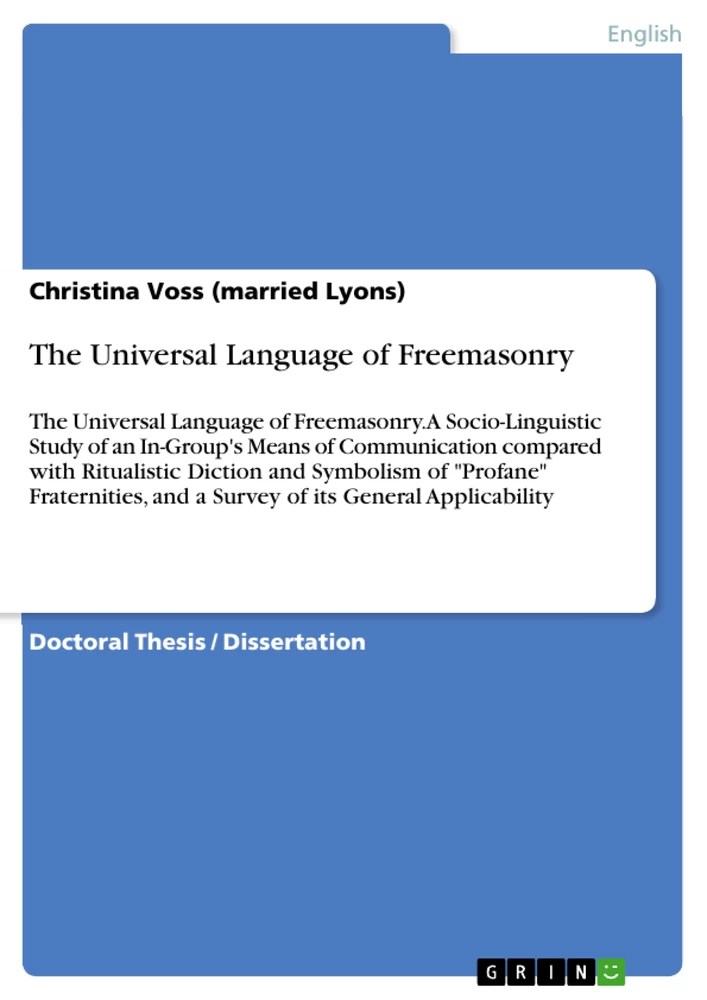 Titel: The Universal Language of Freemasonry