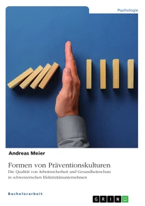 Titel: Formen von Präventionskulturen. Die Qualität von Arbeitssicherheit und Gesundheitsschutz in schweizerischen Elektrizitätsunternehmen