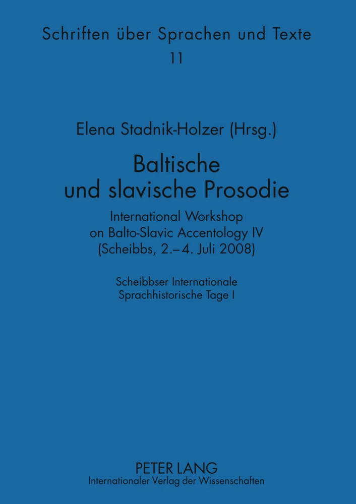 Titel: Baltische und slavische Prosodie