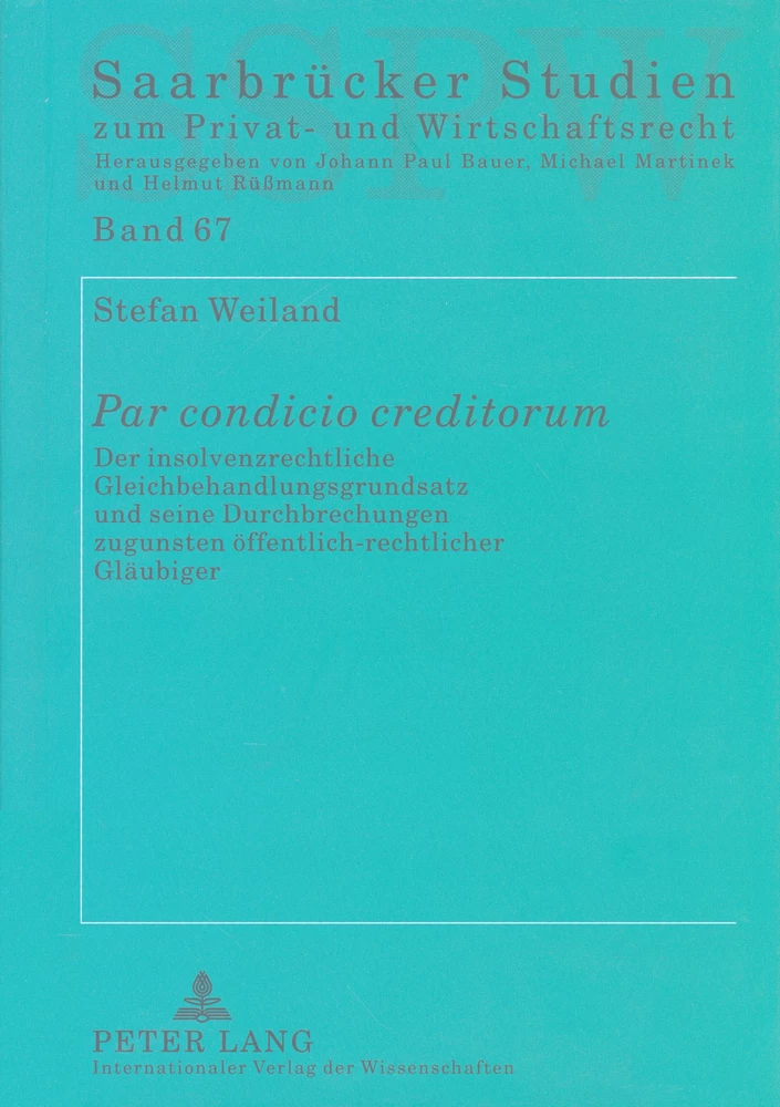 Titel: «Par condicio creditorum»