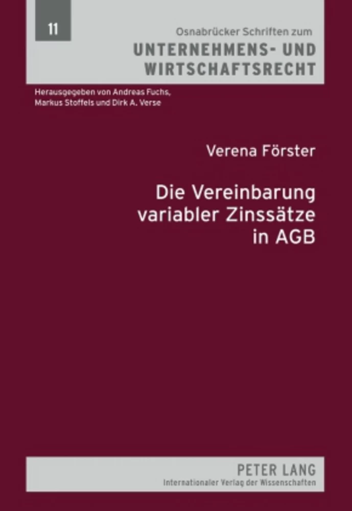 Title: Die Vereinbarung variabler Zinssätze in AGB