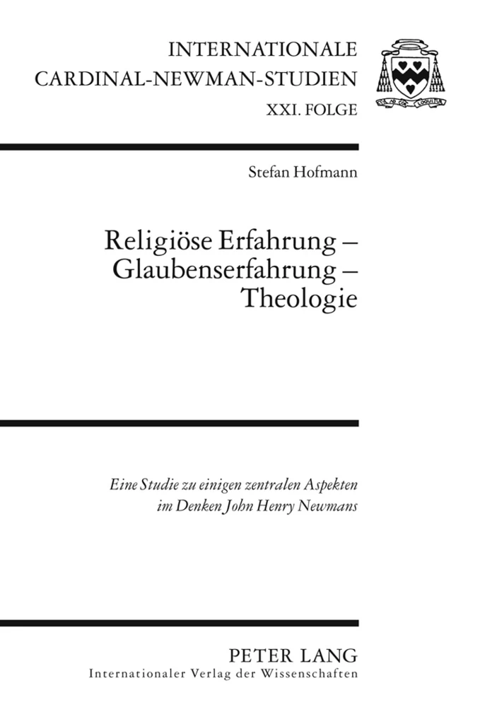 Titel: Religiöse Erfahrung – Glaubenserfahrung – Theologie
