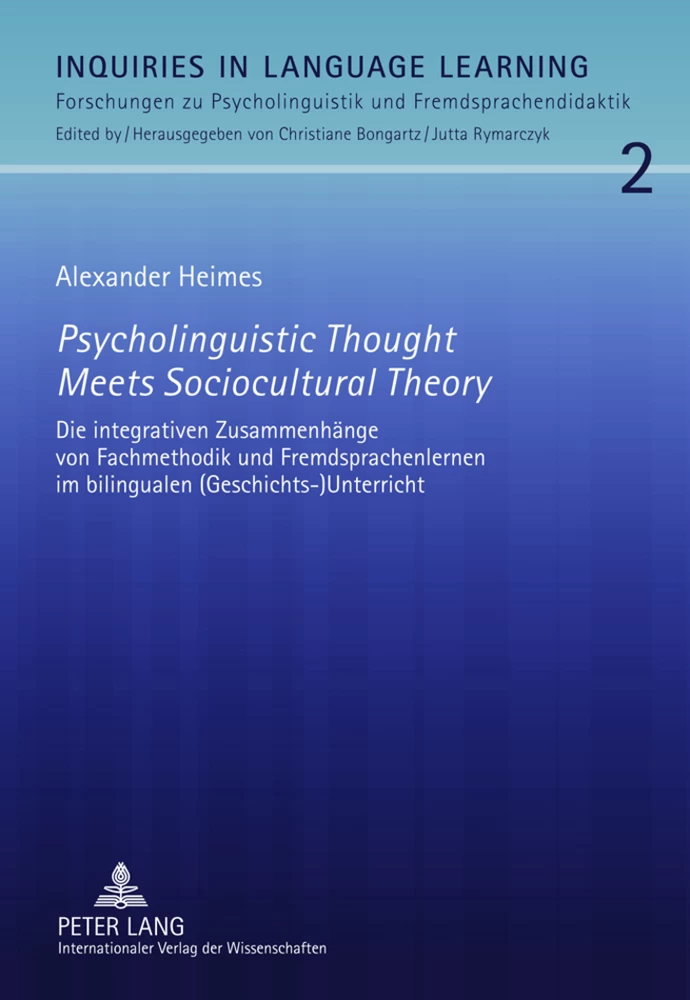 Titel: Psycholinguistic Thought Meets Sociocultural Theory