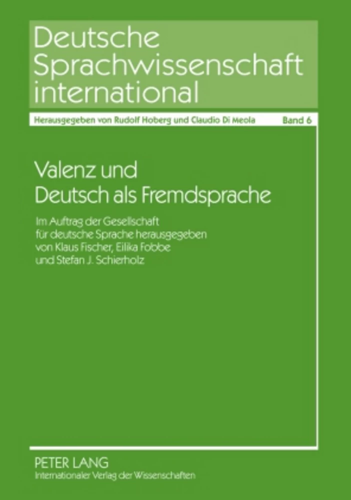 Titel: Valenz und Deutsch als Fremdsprache