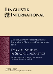 Title: Formal Studies in Slavic Linguistics