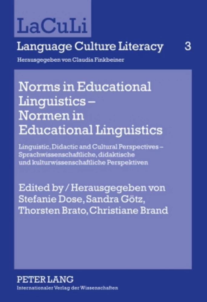 Title: Norms in Educational Linguistics – Normen in Educational Linguistics