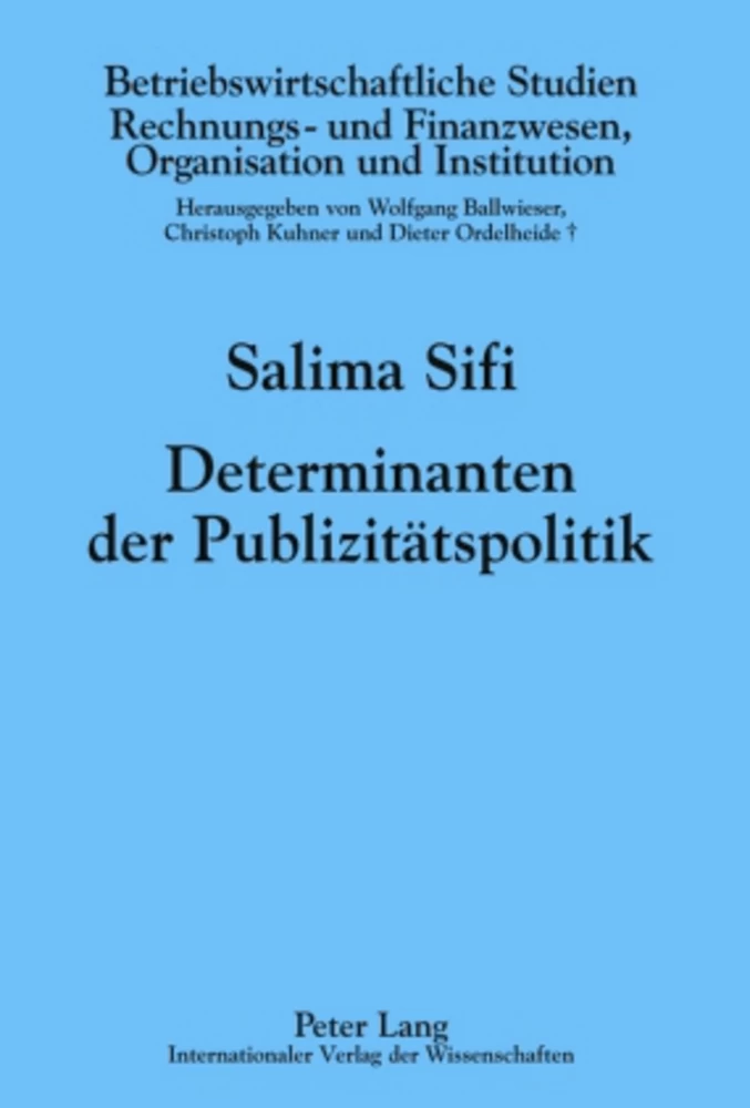 Titel: Determinanten der Publizitätspolitik