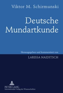Titel: Deutsche Mundartkunde