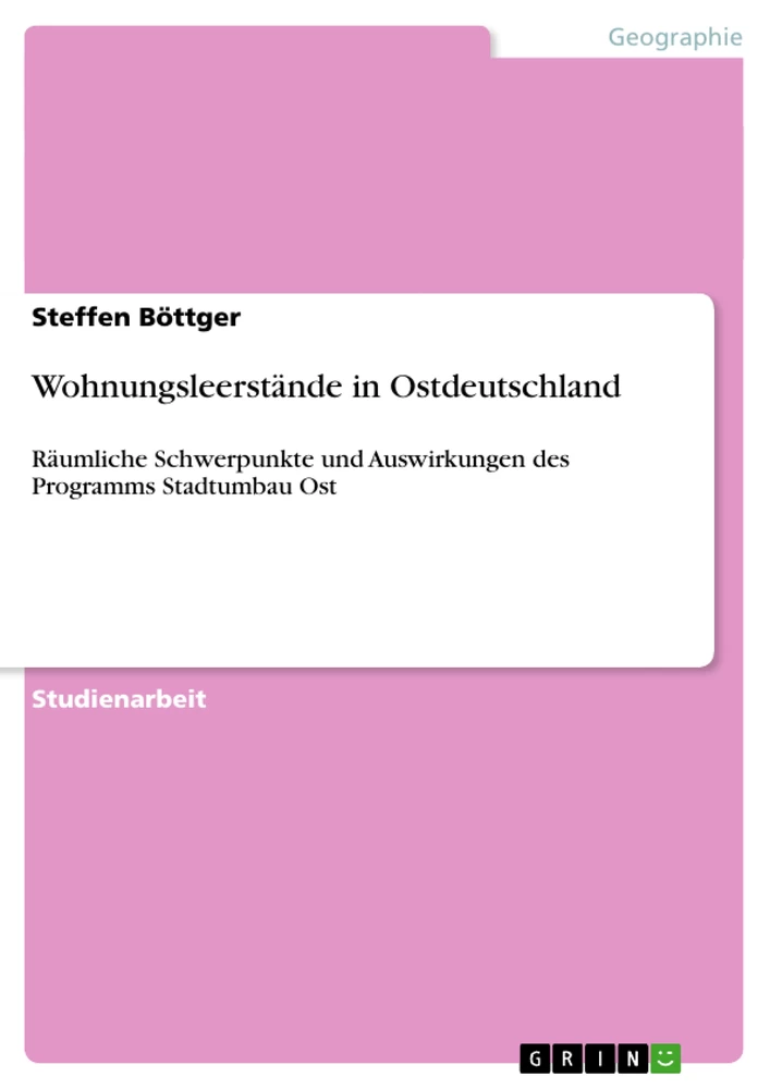 Title: Wohnungsleerstände in Ostdeutschland