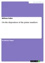Titel: On the disposition of the prime numbers