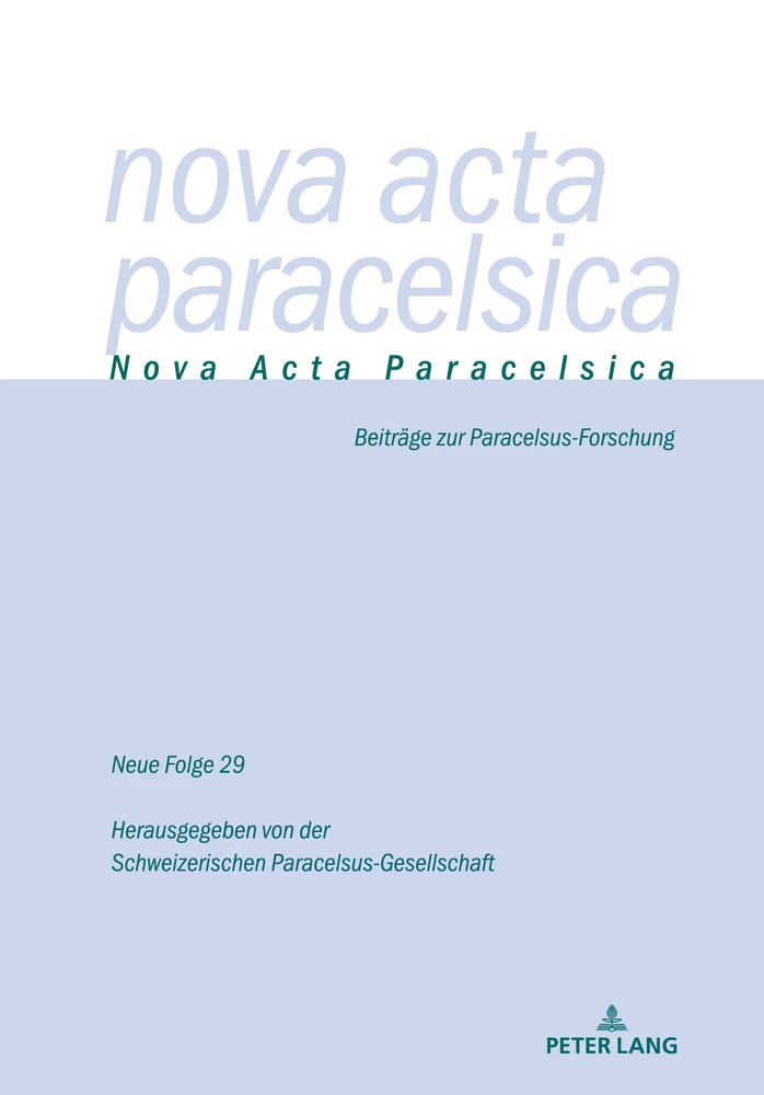 Titel: Nova Acta Paracelsica 29/2021