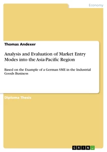 Titel: Analysis and Evaluation of Market Entry Modes into the Asia-Pacific Region