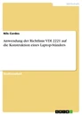 Titel: Anwendung der Richtlinie VDI 2221 auf die Konstruktion eines Laptop-Ständers