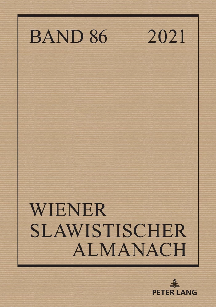 Title: Wiener Slawistischer Almanach Band 86/2021