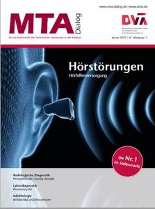 Titel: MTA Dialog. Die Fachzeitschrift der Technischen Assistenten in der Medizin