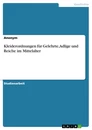 Title: Kleiderordnungen für Gelehrte, Adlige und Reiche im Mittelalter