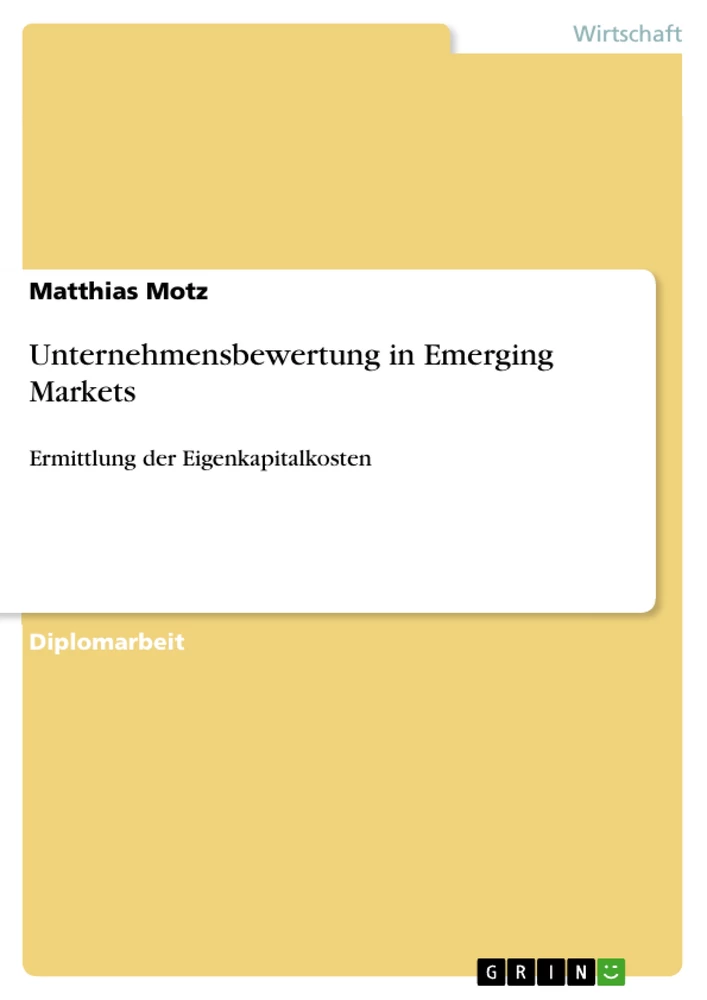Titel: Unternehmensbewertung in Emerging Markets
