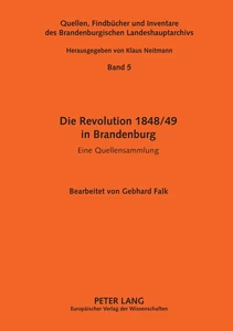 Title: Die Revolution 1848/49 in Brandenburg