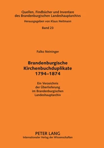 Titel: Brandenburgische Kirchenbuchduplikate 1794-1874