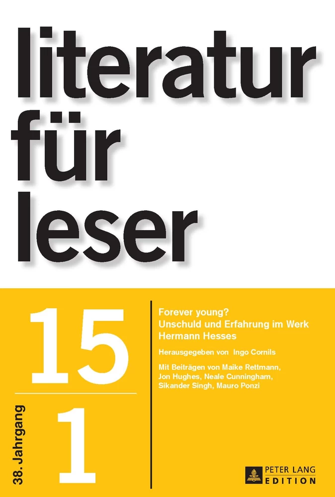 Titel: “Der Fluß des Geschehens”: Time and Experience in Hermann Hesse’s  and 