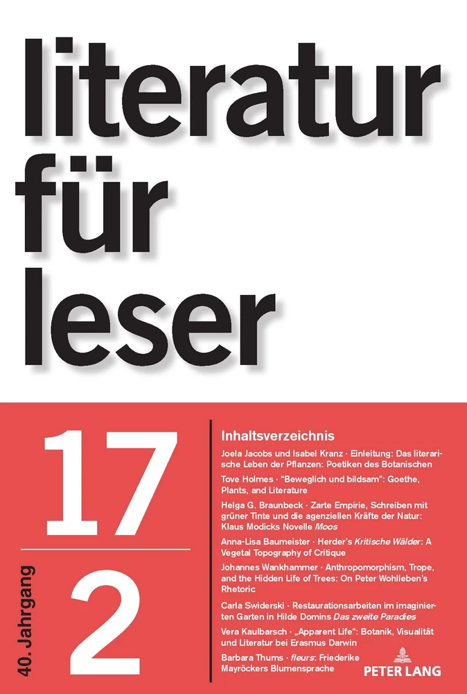 Title: Restaurationsarbeiten im imaginierten Garten in Hilde Domins 