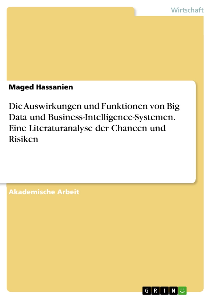 Title: Die Auswirkungen und Funktionen von Big Data und Business-Intelligence-Systemen. Eine Literaturanalyse der Chancen und Risiken